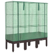 Vidaxl plantenbak verhoogd met kashoes 120x40x140 cm rattanlook - afbeelding 2