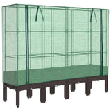 Vidaxl plantenbak verhoogd met kashoes 160x40x140 cm rattanlook - afbeelding 2