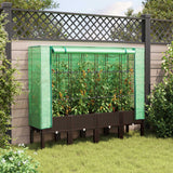 Vidaxl plantenbak verhoogd met kashoes 160x40x140 cm rattanlook - afbeelding 3