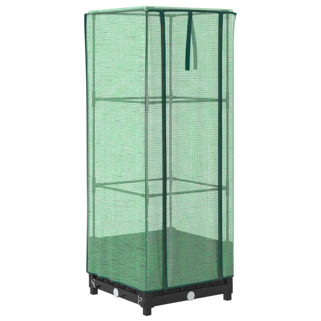 Vidaxl plantenbak verhoogd met kashoes 40x40x123 cm rattanlook