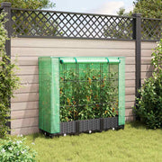 Vidaxl verhoogde plantenbak met kashoes rotanlook 120x40x123 cm - afbeelding 3