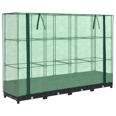 Vidaxl verhoogde plantenbak met kashoes rotanlook 160x40x123 cm