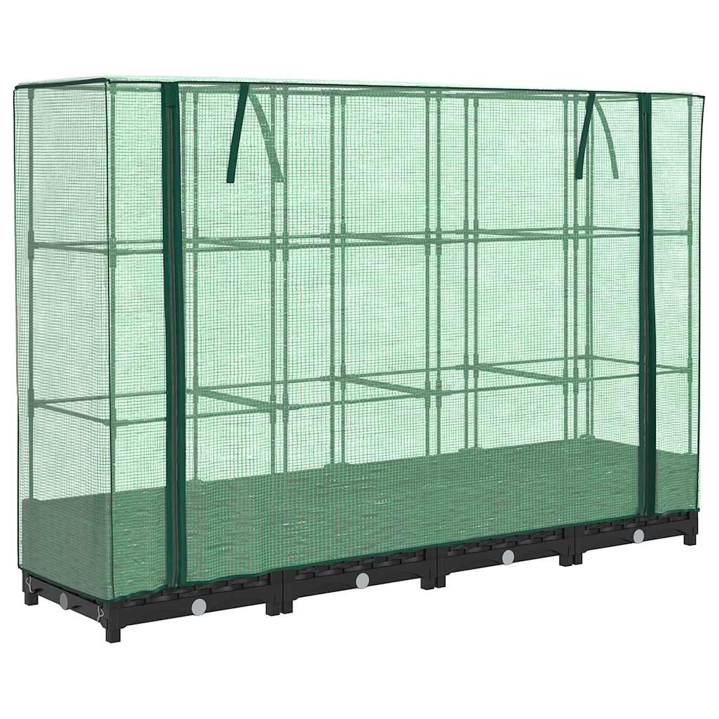 Vidaxl verhoogde plantenbak met kashoes rotanlook 160x40x123 cm