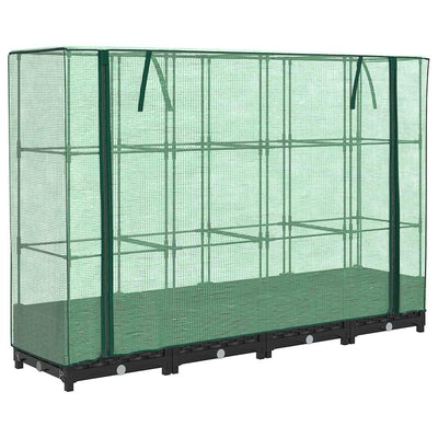 Vidaxl verhoogde plantenbak met kashoes rotanlook 160x40x123 cm