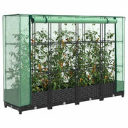 Vidaxl verhoogde plantenbak met kashoes rotanlook 160x40x123 cm - afbeelding 1