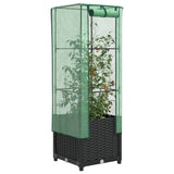 Vidaxl plantenbak verhoogd met kashoes 40x40x139 cm rattanlook - afbeelding 1