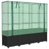 Vidaxl verhoogde plantenbak met kashoes rotanlook 160x40x153 cm