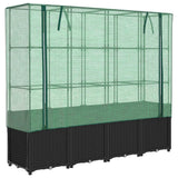 Vidaxl verhoogde plantenbak met kashoes rotanlook 160x40x153 cm - afbeelding 2