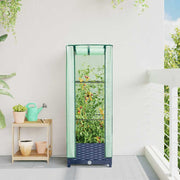 Vidaxl plantenbak verhoogd met kashoes 40x40x123 cm rattanlook - afbeelding 3