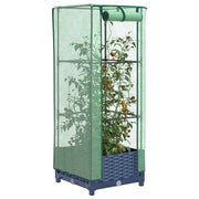 Vidaxl plantenbak verhoogd met kashoes 40x40x123 cm rattanlook - afbeelding 1