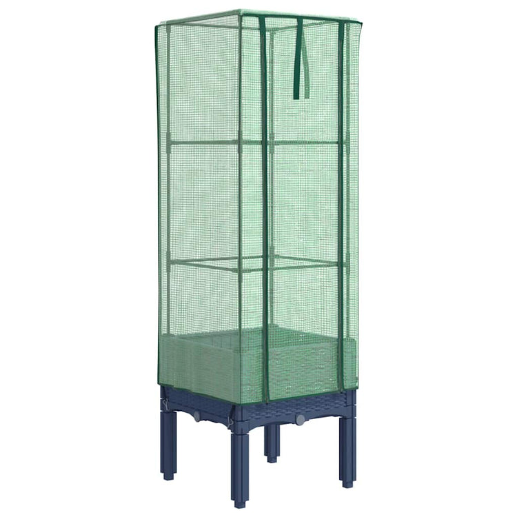 Vidaxl plantenbak verhoogd met kashoes 40x40x140 cm rattanlook