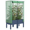 Vidaxl plantenbak verhoogd met kashoes 80x40x140 cm rattanlook