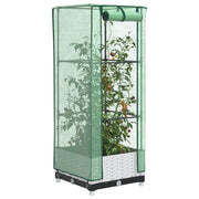 Vidaxl plantenbak verhoogd met kashoes 40x40x123 cm rattanlook - afbeelding 1