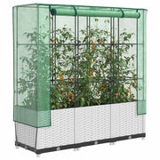 Vidaxl plantenbak verhoogd met kashoes 120x40x138 cm rattanlook - afbeelding 1