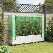 Vidaxl plantenbak verhoogd met kashoes 160x40x138 cm rattanlook - afbeelding 3