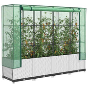 Vidaxl plantenbak verhoogd met kashoes 160x40x138 cm rattanlook - afbeelding 1