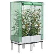 Vidaxl plantenbak verhoogd met kashoes 80x40x140 cm rattanlook - afbeelding 1