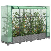 Vidaxl plantenbak verhoogd met kashoes 160x40x123 cm rattanlook - afbeelding 1