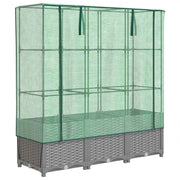 Vidaxl plantenbak verhoogd met kashoes 120x40x138 cm rattanlook - afbeelding 2