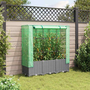 Vidaxl plantenbak verhoogd met kashoes 120x40x138 cm rattanlook - afbeelding 3