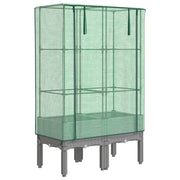 Vidaxl plantenbak verhoogd met kashoes 80x40x140 cm rattanlook - afbeelding 2