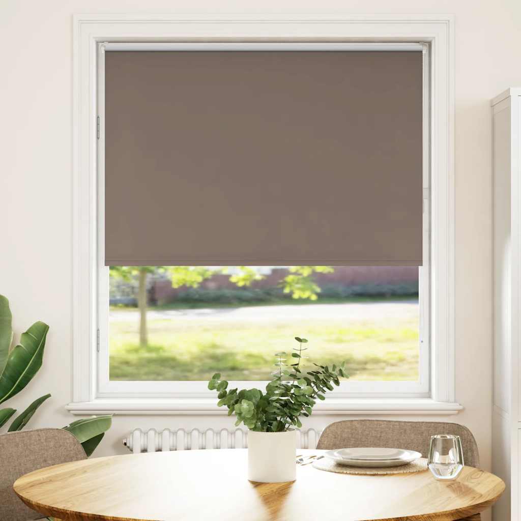 Vidaxl rolgordijn verduisterend koffie 115x130 cm stofbreedte 110,7 cm