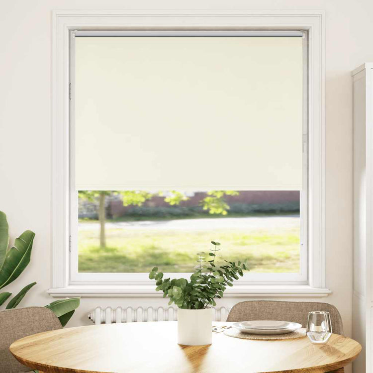 Vidaxl rolgordijn verduisterend gebroken wit 90x130 cm stofbreedte