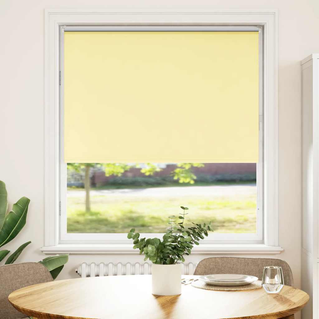 Vidaxl rolgordijn verduisterend 110x130 cm stofbreedte 105,7 cm geel