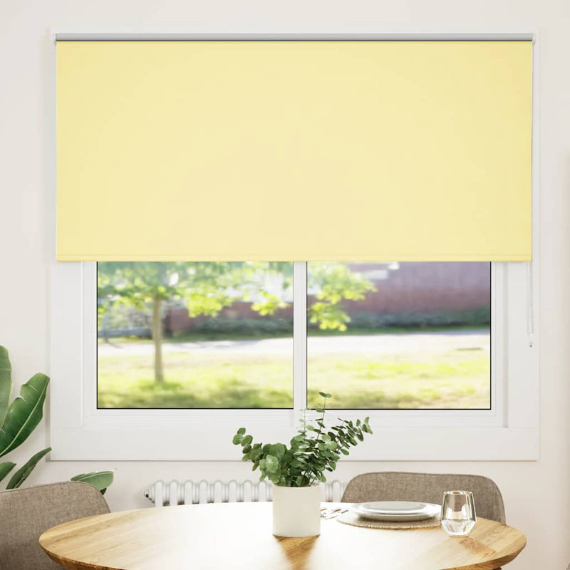 Vidaxl rolgordijn verduisterend 150x130 cm stofbreedte 146,6 cm geel