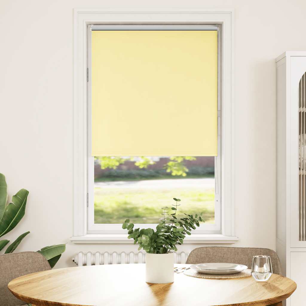 Vidaxl rolgordijn verduisterend 65x150 cm stofbreedte 60,7cm geel