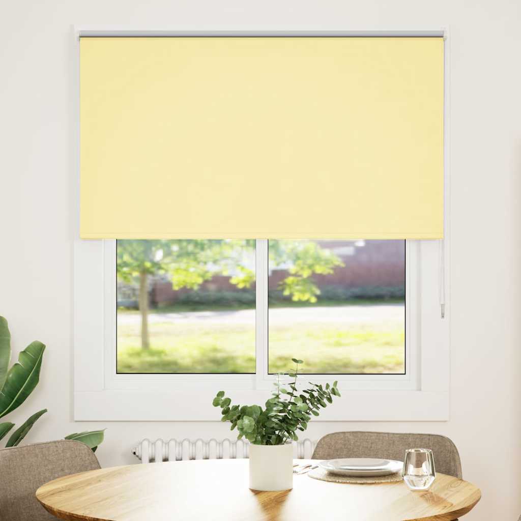 Vidaxl rolgordijn verduisterend 130x150 cm stofbreedte 126,6 cm geel
