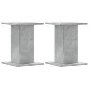 Vidaxl plantenstandaards 2 st 30x30x40 cm bewerkt hout betongrijs - afbeelding 2
