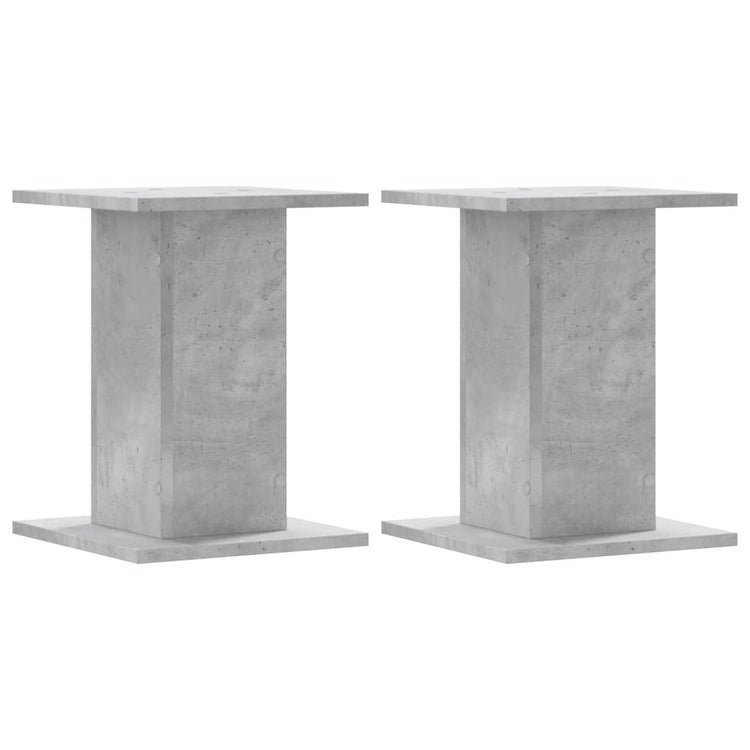 Vidaxl plantenstandaards 2 st 30x30x40 cm bewerkt hout betongrijs