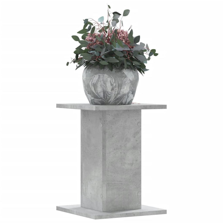 Vidaxl plantenstandaards 2 st 30x30x40 cm bewerkt hout betongrijs
