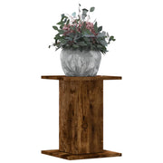 Vidaxl plantenstandaards 2 st 30x30x40 cm bewerkt hout gerookt eiken - afbeelding 1