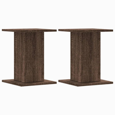 Vidaxl plantenstandaards 2 st 30x30x40 cm bewerkt hout bruin eiken