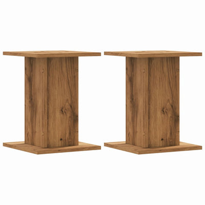 Vidaxl plantenstandaards 2 st 30x30x40 cm hout artisanaal eiken