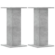 Vidaxl plantenstandaards 2 st 30x30x60 cm bewerkt hout betongrijs - afbeelding 2