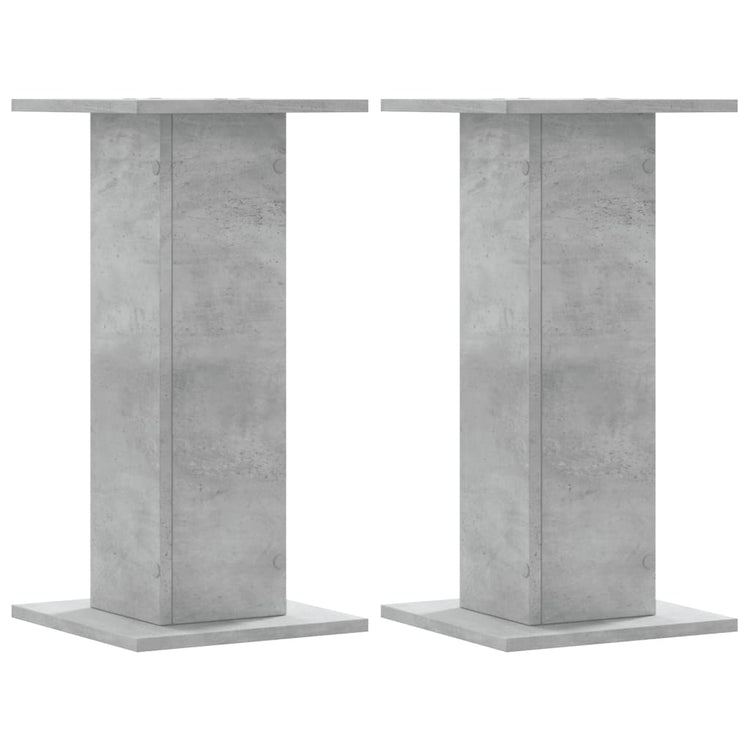 Vidaxl plantenstandaards 2 st 30x30x60 cm bewerkt hout betongrijs