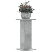 Vidaxl plantenstandaards 2 st 30x30x60 cm bewerkt hout betongrijs - afbeelding 1