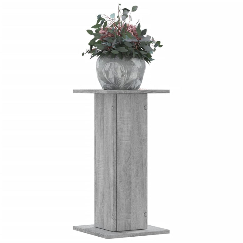 Vidaxl plantenstandaards 2 st 30x30x60 cm bewerkt hout grijs sonoma