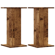 Vidaxl plantenstandaards 2 st 30x30x60 cm bewerkt hout oud houtkleurig - afbeelding 2