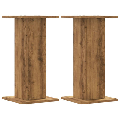 Vidaxl plantenstandaards 2 st 30x30x60 cm hout artisanaal eiken