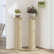 Vidaxl plantenstandaards 2 st 30x30x95 cm bewerkt hout sonoma eiken - afbeelding 3