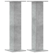Vidaxl plantenstandaards 2 st 30x30x95 cm bewerkt hout betongrijs - afbeelding 2