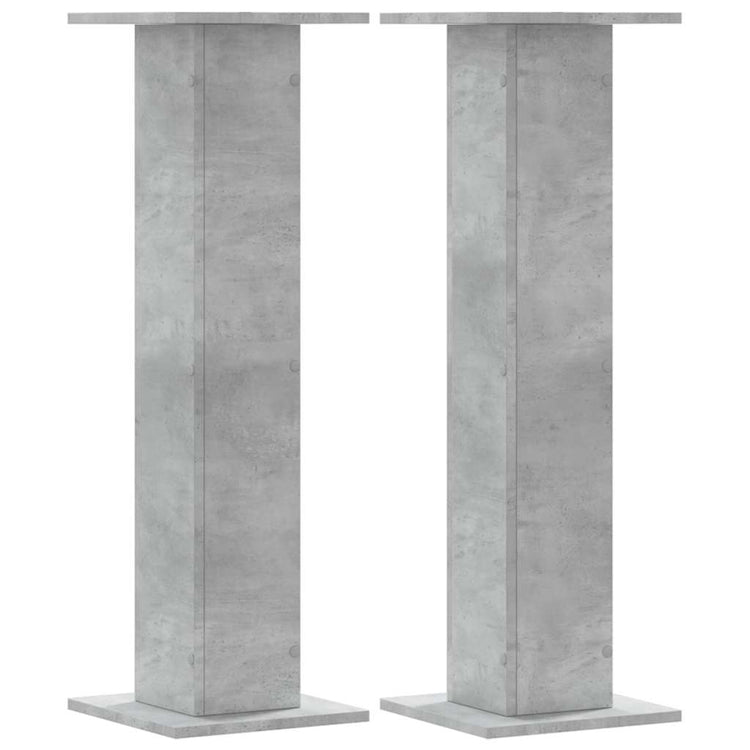 Vidaxl plantenstandaards 2 st 30x30x95 cm bewerkt hout betongrijs
