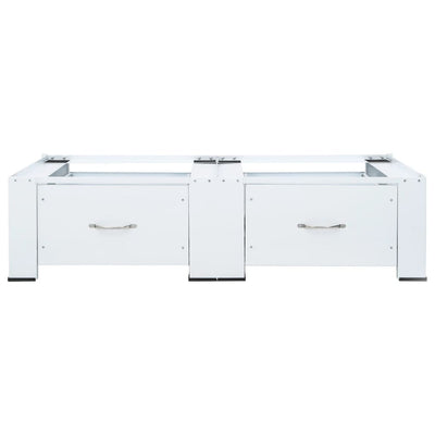 Vidaxl dubbele wasmachine sokkel met lades wit