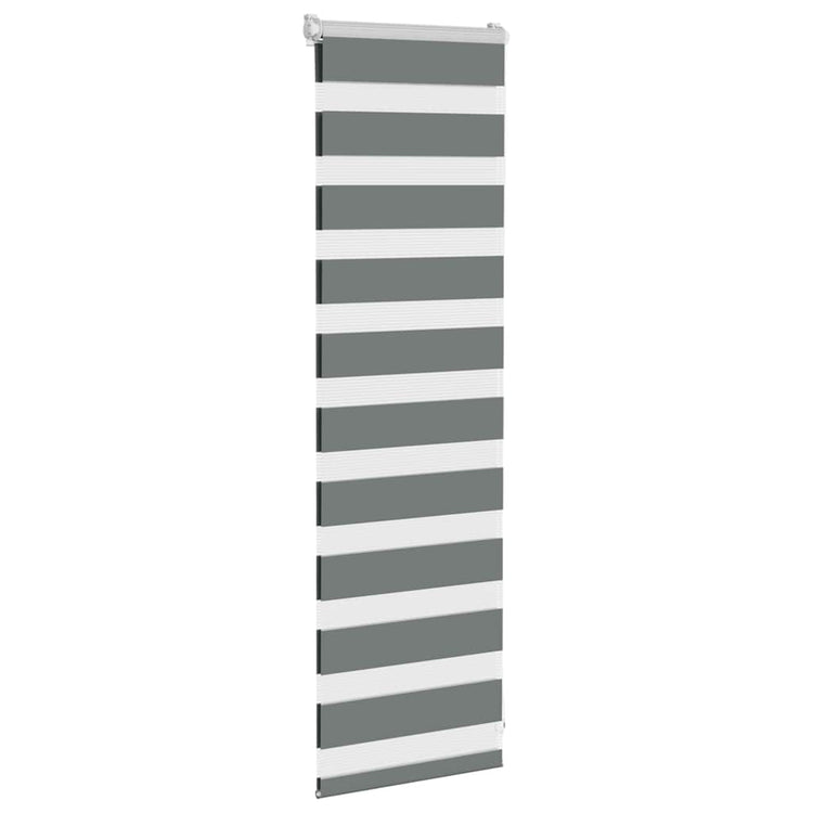 Vidaxl zebra rolgordijn 40x100 cm stofbreedte 35,9 cm donkergrijs