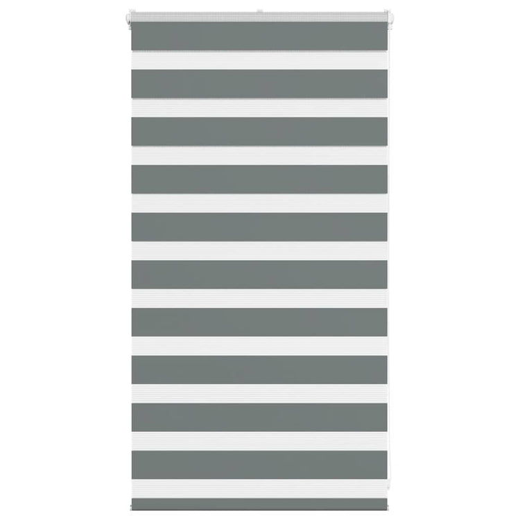 Vidaxl zebra rolgordijn 75x100 cm stofbreedte 70,9 cm donkergrijs