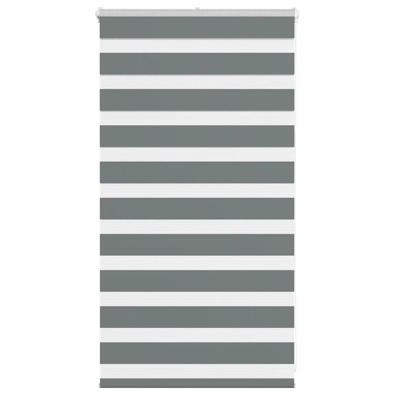 Vidaxl zebra rolgordijn 80x100 cm stofbreedte 75,9 cm donkergrijs